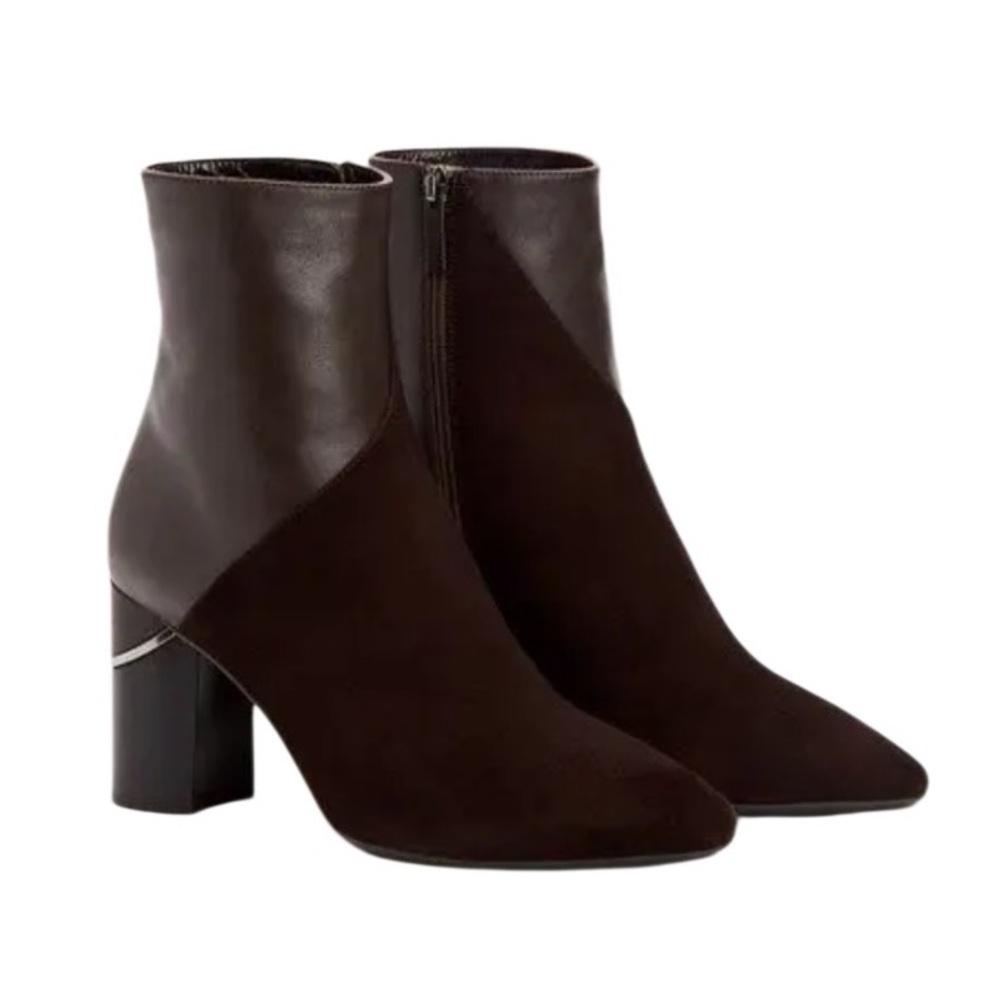 Aquatalia Palma Mixed Media Leather & Suede Bootie